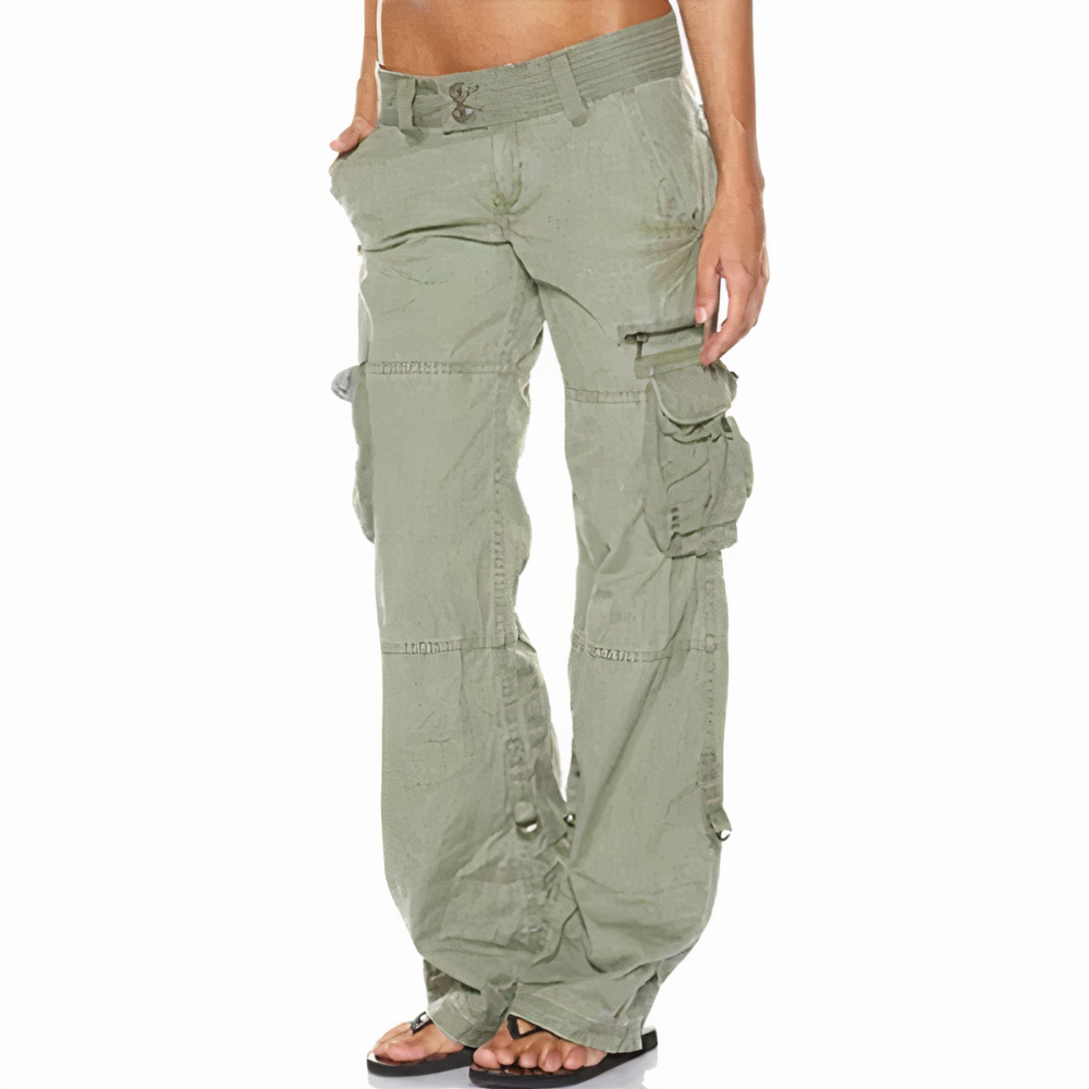 Levoire | Femmes Pantalon Cargo Long Vert