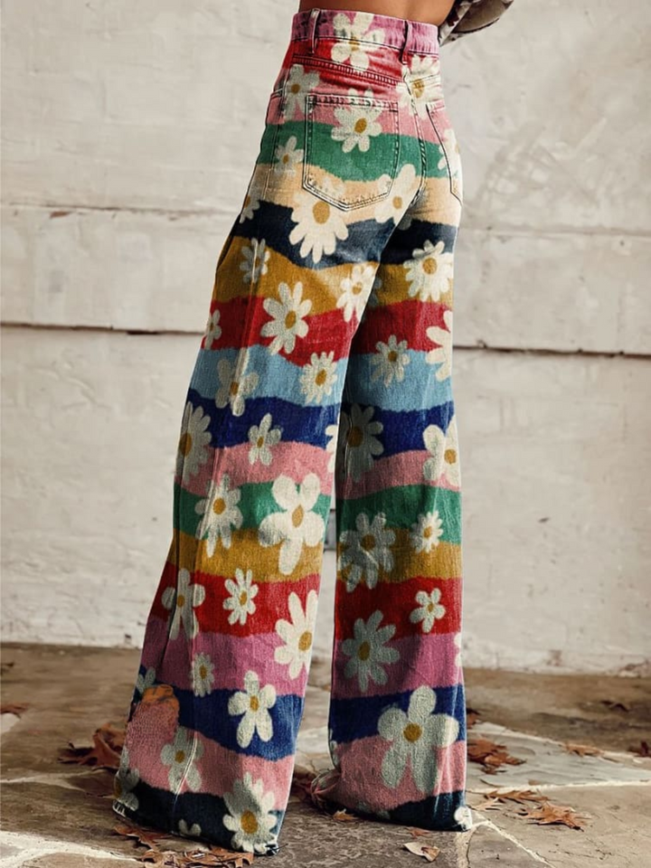 Levoire | Retro Pantalons Fleurs