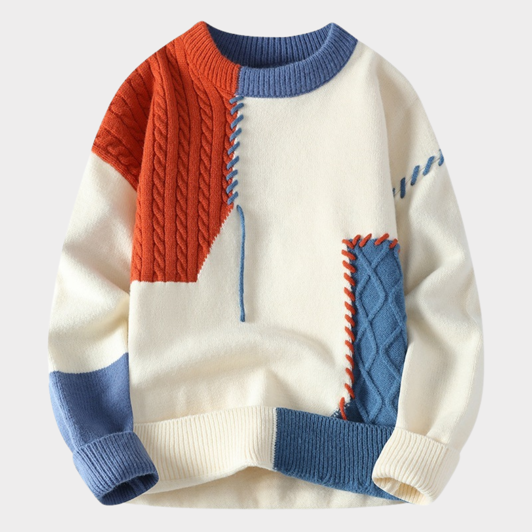 Levoire | Patchwork Pull Orange