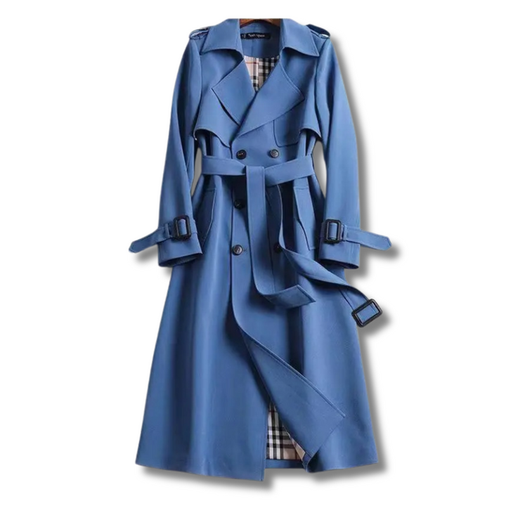 Levoire | Manteau Long Élégant Et Décontracté Bleu