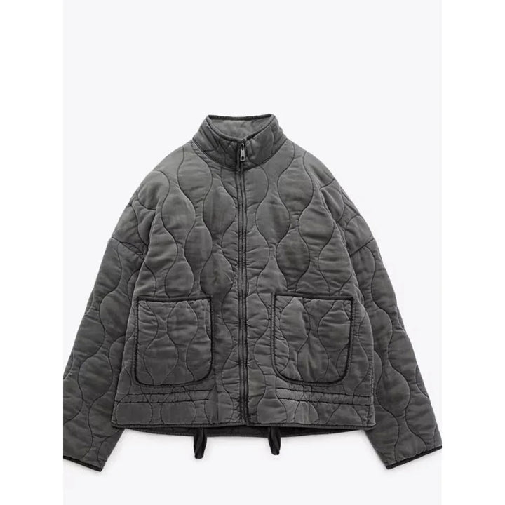 Levoire | Veste à fermeture éclair à manches longues avec poches Gris