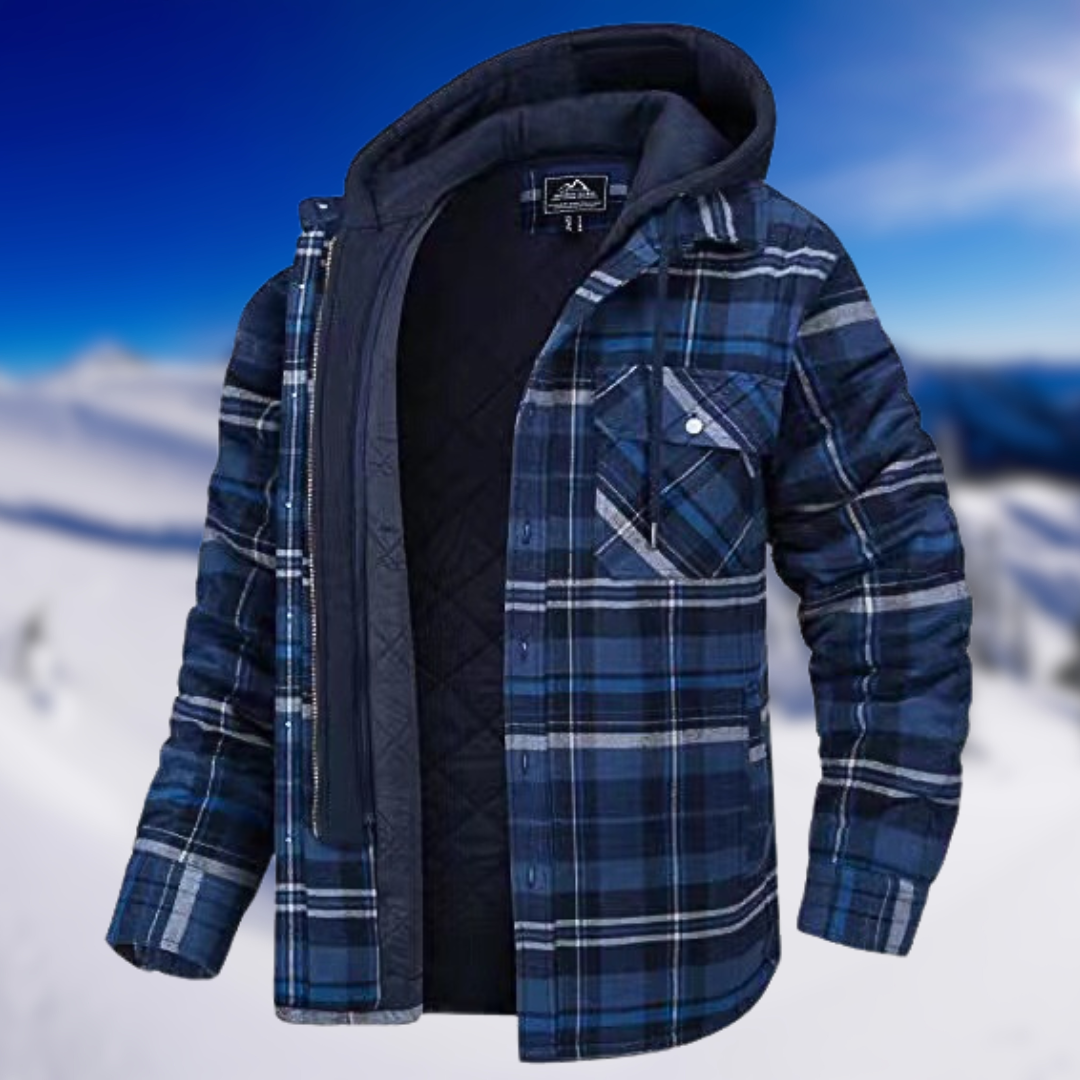 Levoire | Veste décontractée à motifs à carreaux Bleu Gris