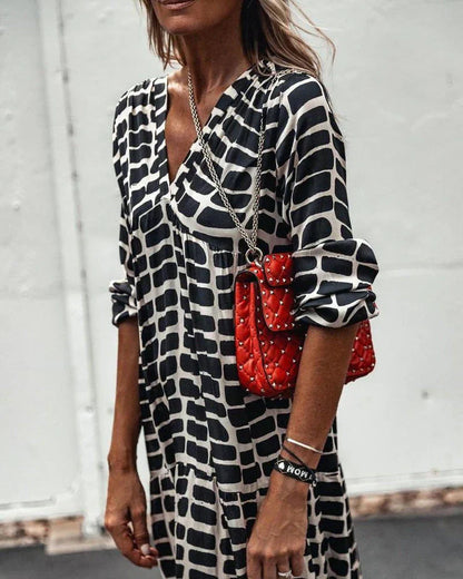 Levoire | Élégante Maxi Robe Geovogue Sans Effort 2XL