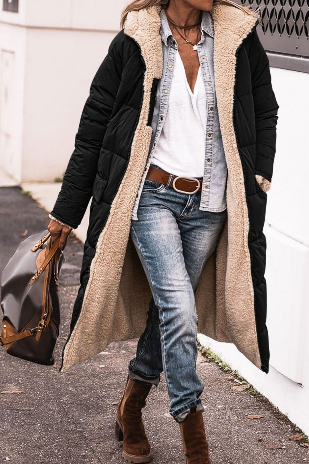 Levoire | Veste Réversible Élégante Pour Femmes Noir