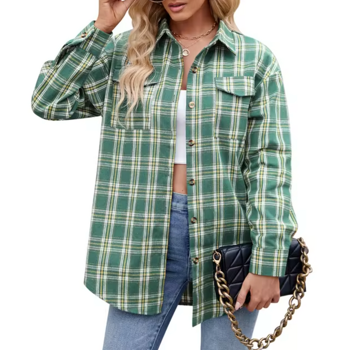 Levoire | Chemise À Manches Longues À Carreaux Vert clair