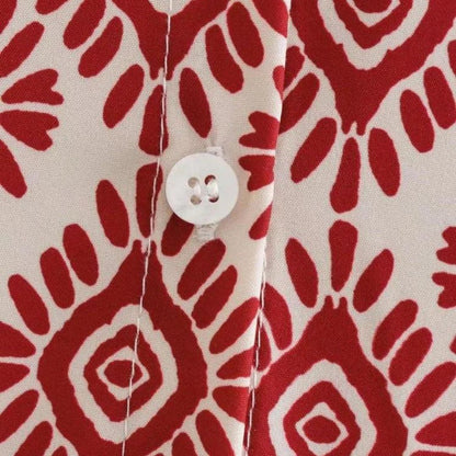 Levoire | Femme Robe à manches longues à motifs géométriques