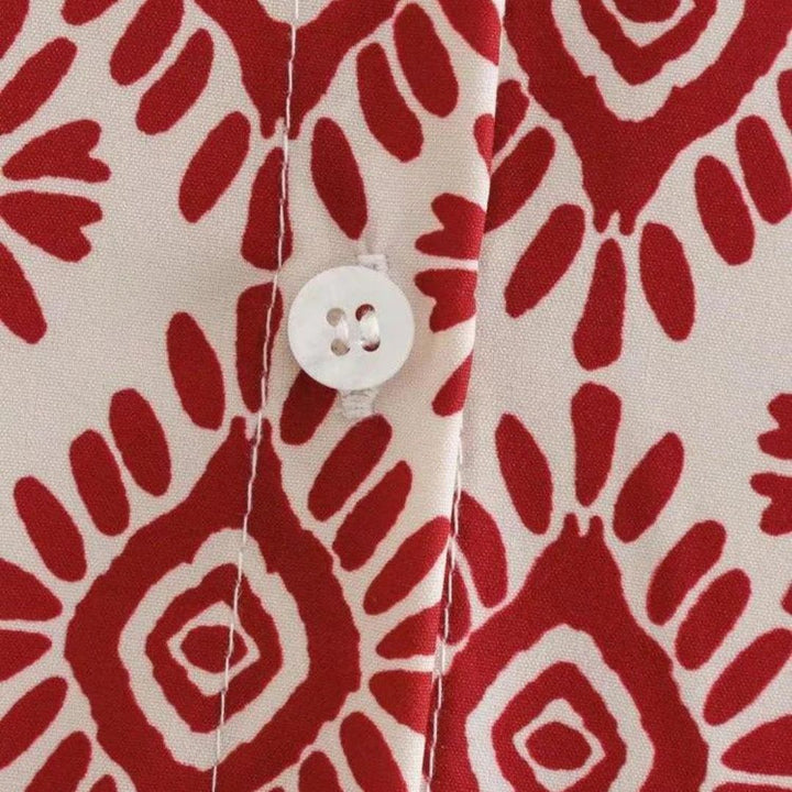 Levoire | Femme Robe à manches longues à motifs géométriques