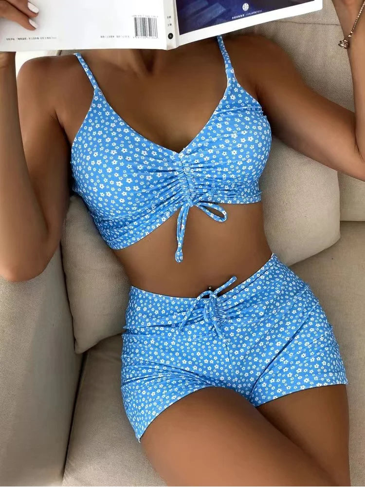 Levoire | Bikini Adria Flower Power - Beau Et Moderne Bleu