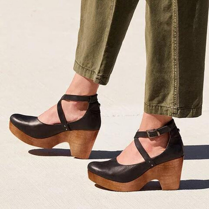 Levoire | Sandales À Levoire | Talons Pour - Femmes, Avec Lanières À La Cheville - Élégantes Noir