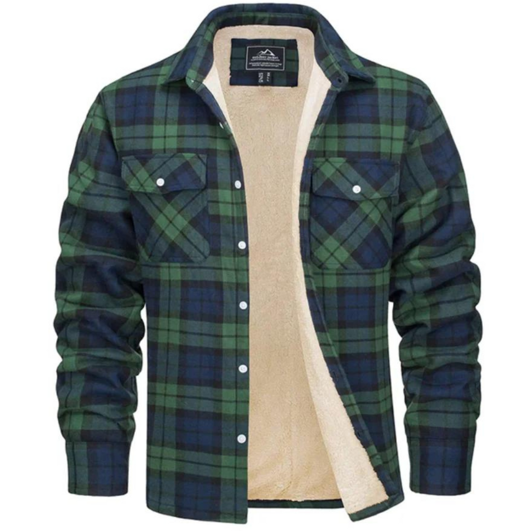 Levoire | Karo Boutonné Chemise pour Hommes Der Vert