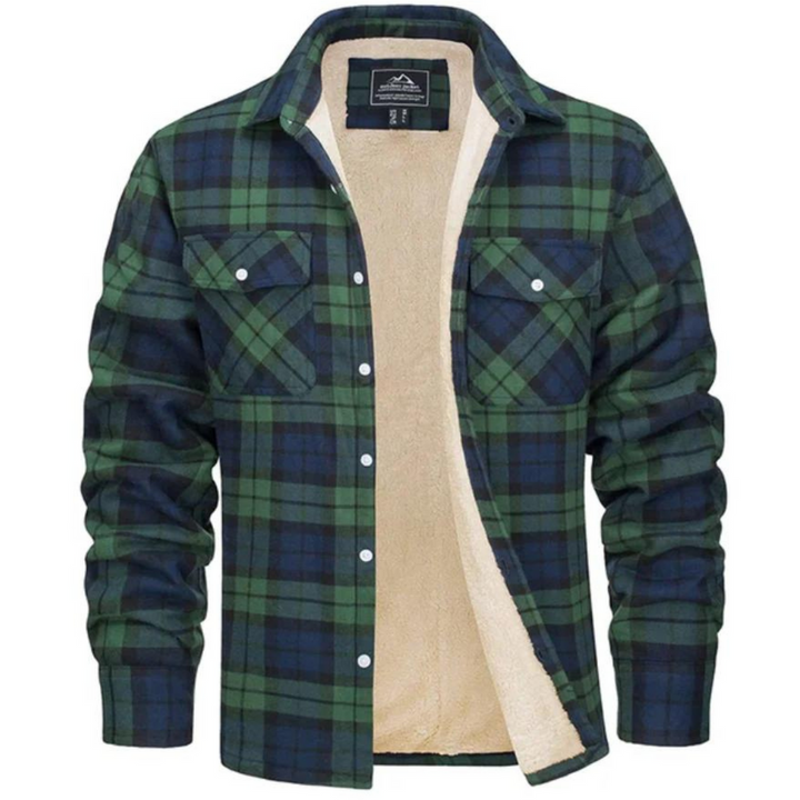 Levoire | Karo Boutonné Chemise pour Hommes Der Vert