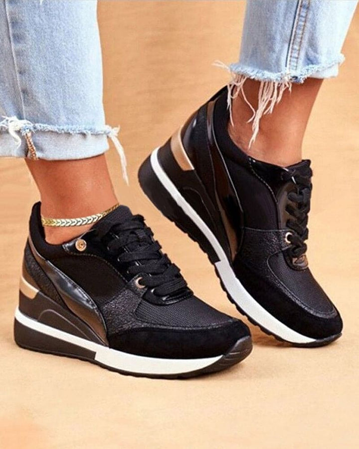Levoire | Baskets Plateforme Avec Paillettes Noir