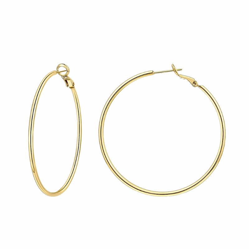 Levoire | Grandes Boucles D'Oreilles Dorées (40 Mm) Bibi