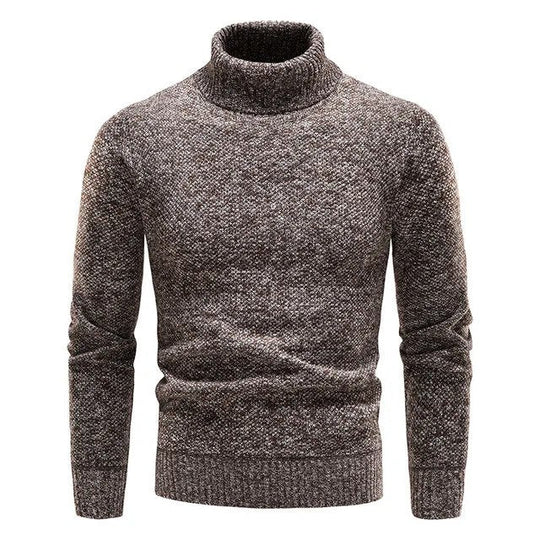 Levoire | Pull À Col Montant De Haute Qualité Pour Hommes Braun