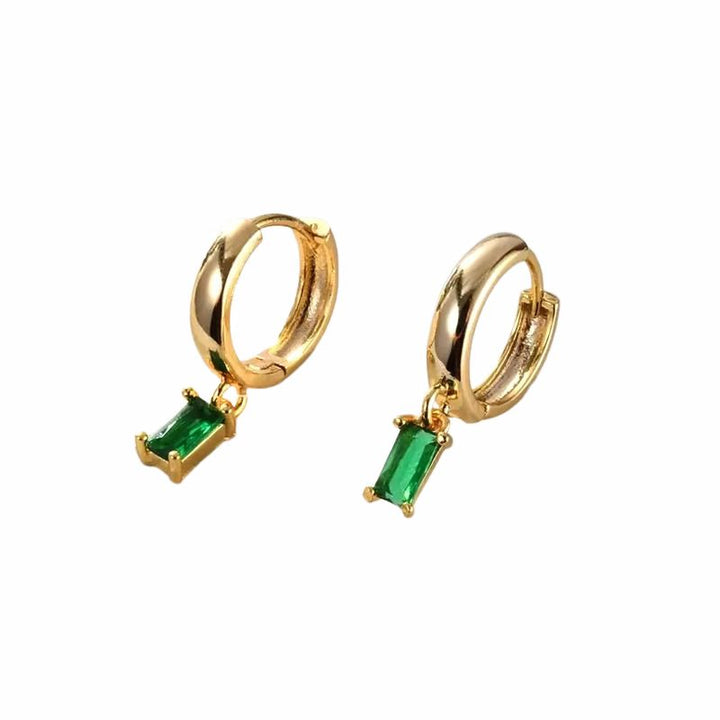 Levoire | Boucles D'Oreilles Carrées En Zircon Élégant Or