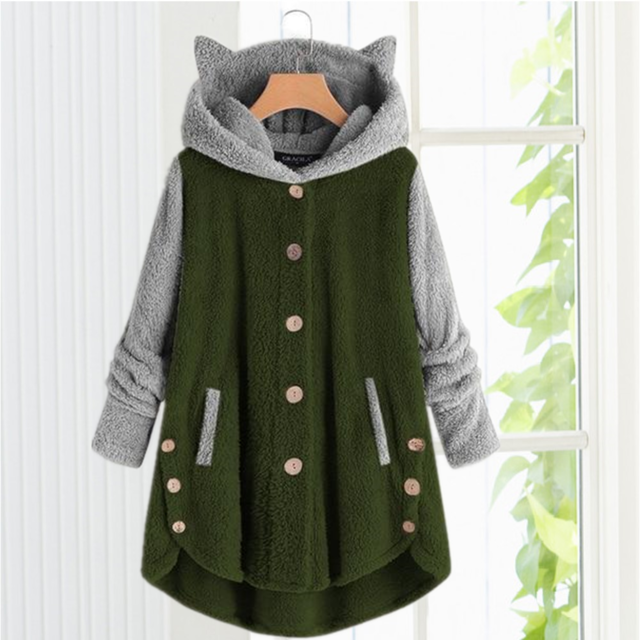 Levoire | à Capuche Avec Oreilles De Chat Vert