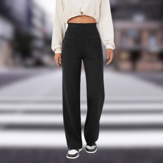 Levoire | Pantaloni à taille haute extensibles Nero