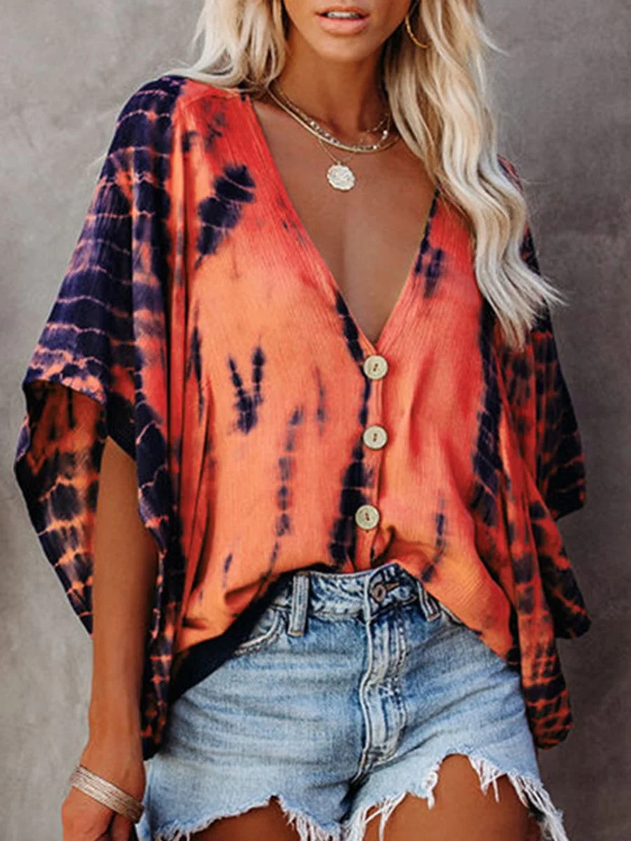 Levoire | Chic Robe Chemise FR Femmes Manches Courtes Rot