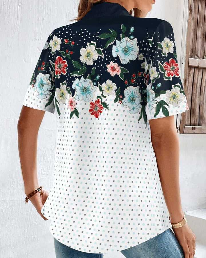 Levoire | Chemisier Col Montant Avec Motif Floral