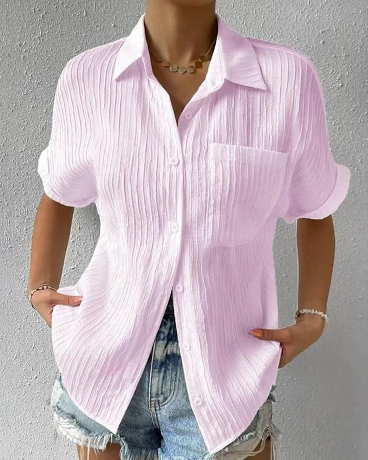 Levoire | Chemise élégante à manches courtes Rosa