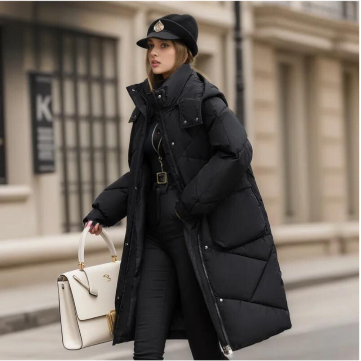 Levoire | Veste longue pour femmes chaude Noir