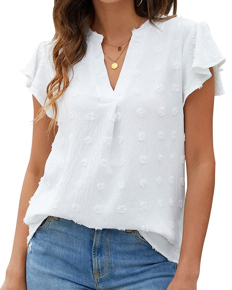 Levoire | Chemise Avec Un Décolleté En V Blanc