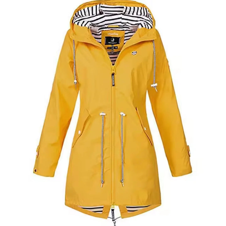 Levoire | Sweat à Capuche Long à Manches Longues avec Zip Jaune