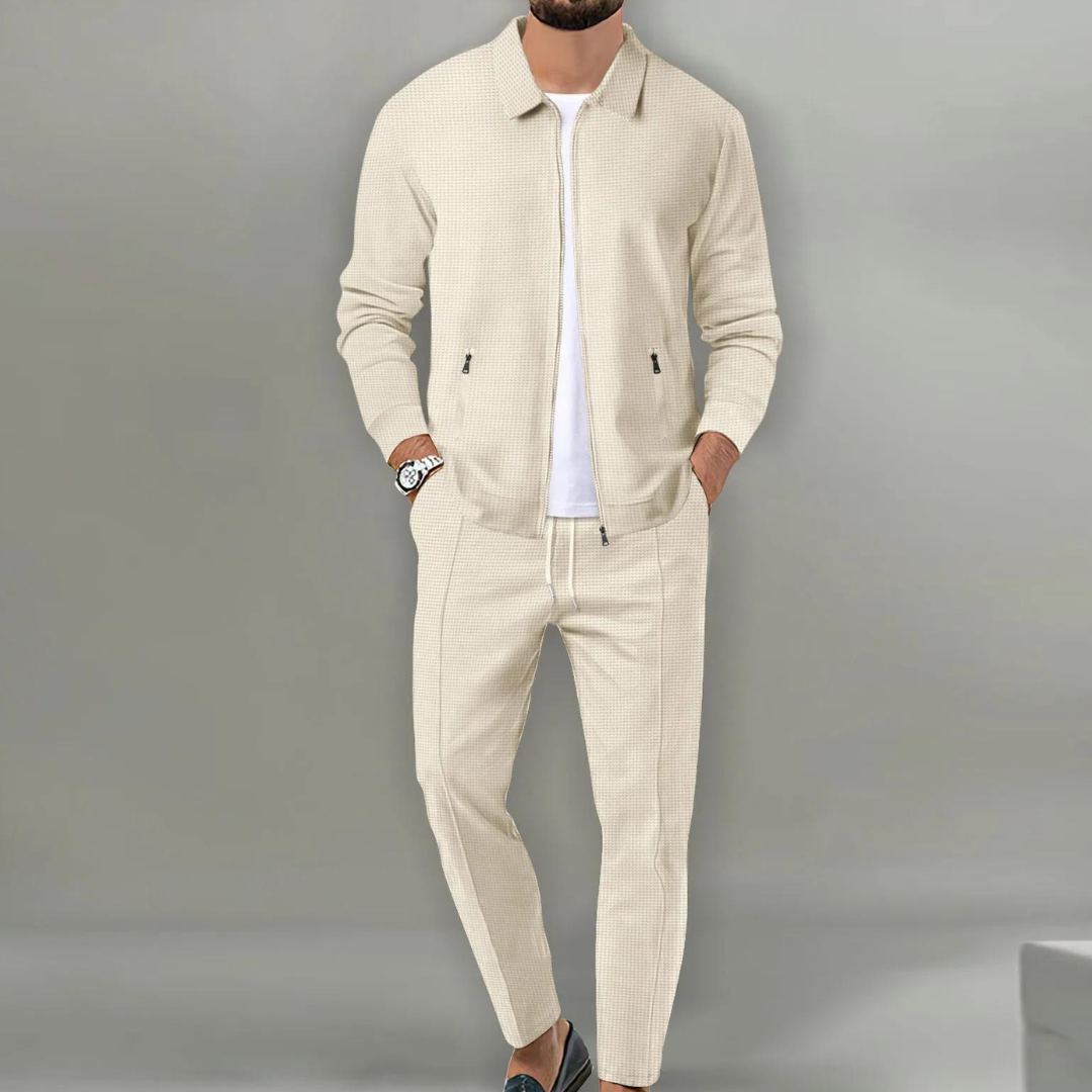 Levoire | Élégant Ensemble Deux Pièces Pour Hommes Beige