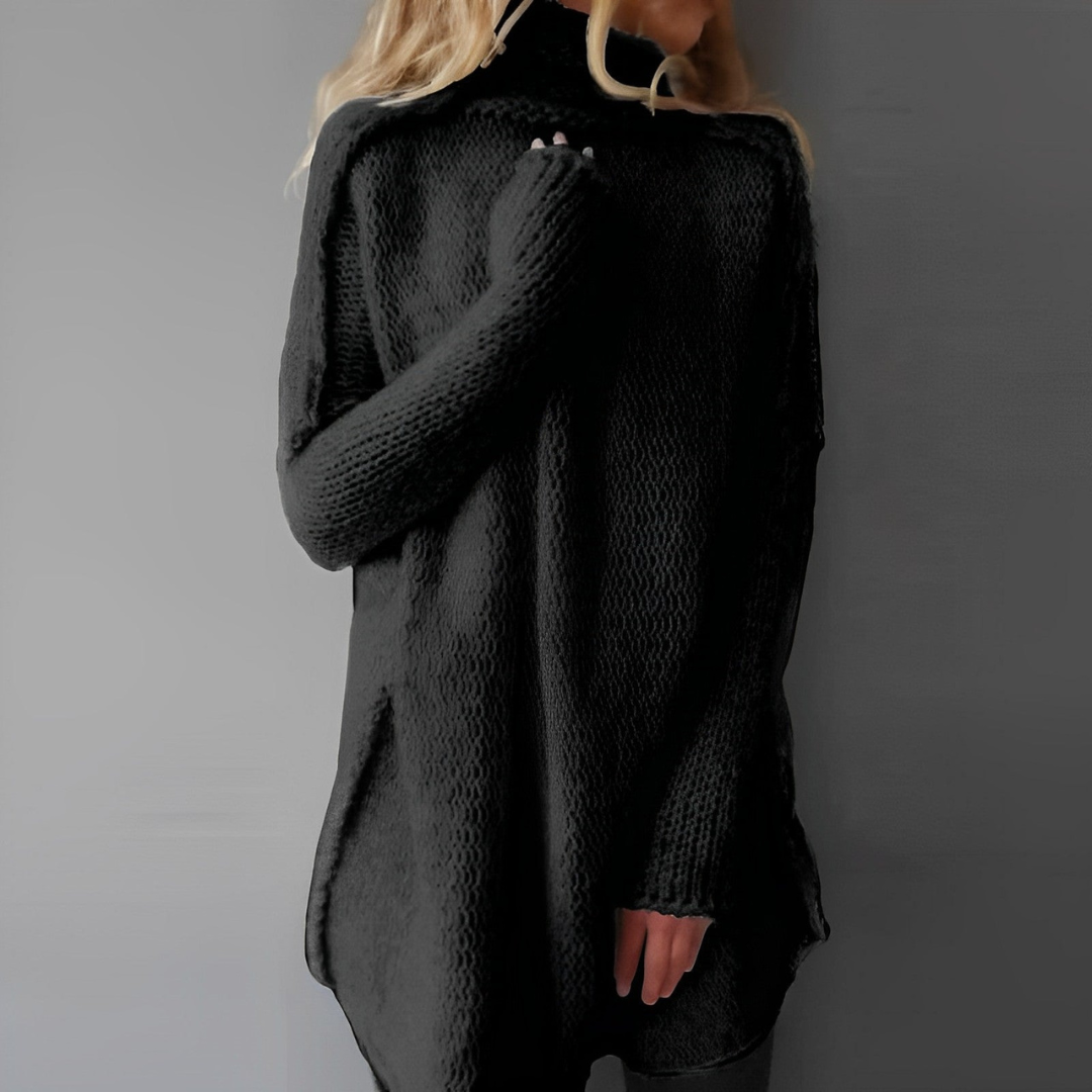 Levoire | Pull Long Tricoté Noir