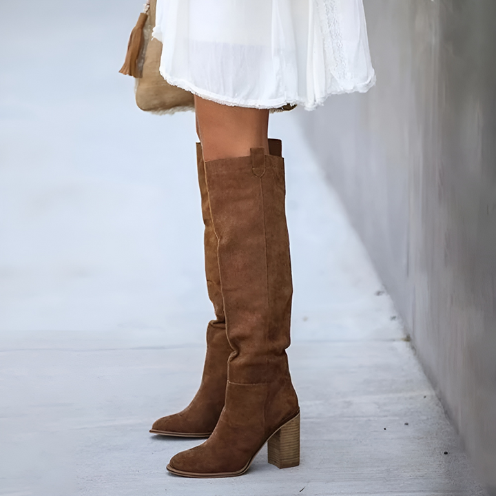 Levoire | Bottes Hautes Avec Talon Robuste Pour Femmes Pour Un Look Intemporel