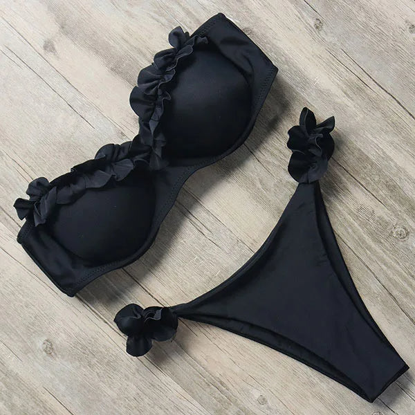 Levoire | Lara Bikini Reine De La Jungle - Sans Bretelles Et Sexy Noir