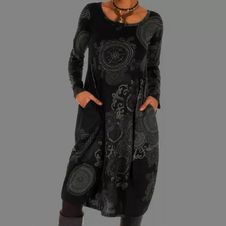 Levoire | Robe tendance pour femmes Robe vintage Boho Noir