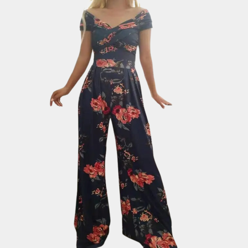 Levoire | Femmes Combinaison Off Shoulder Élégante Combinaison pour Femmes Bleu foncé