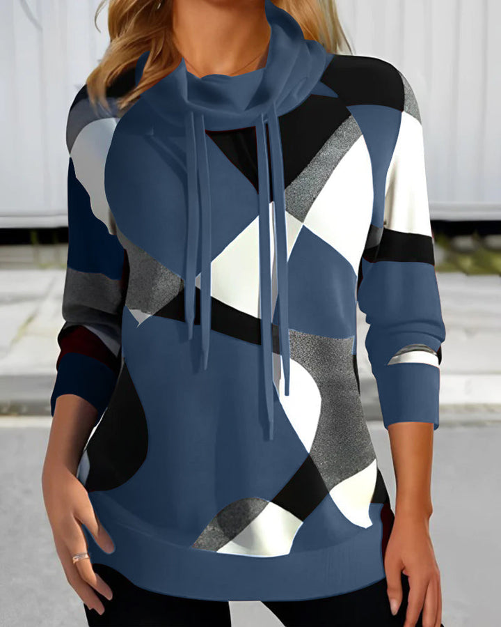 Levoire | Sweat À Capuche Géométrique En Couleurs Contrastées BLEU