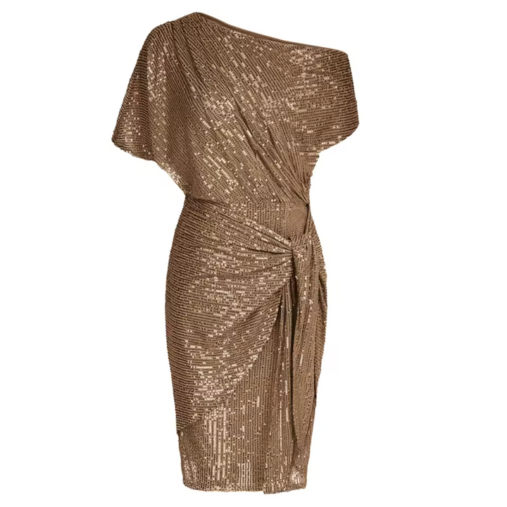 Levoire | Robe élégante en sequins ajustée pour femmes Braun
