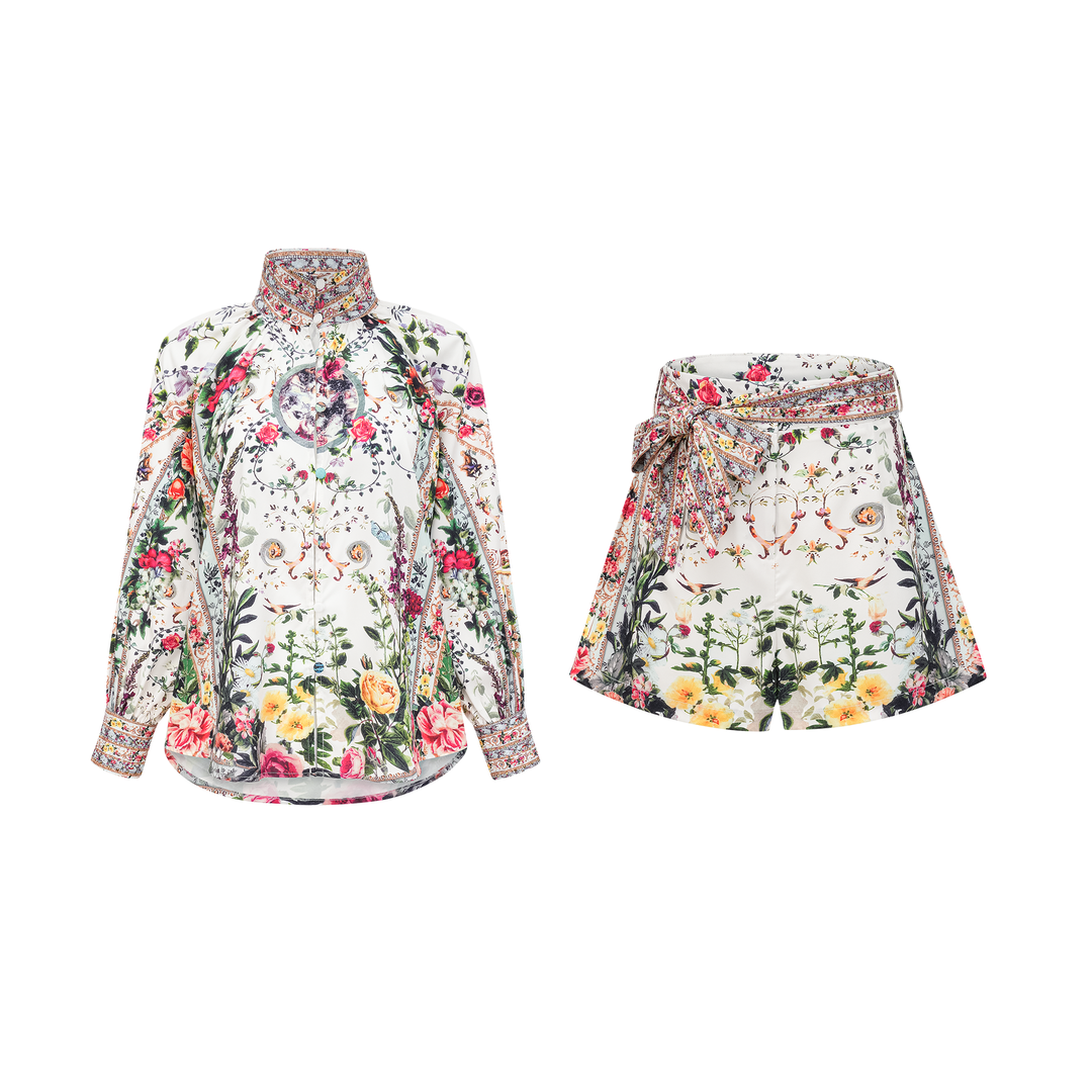 Levoire | Blouse À Imprimé Floral & Ensemble Short Coordonné