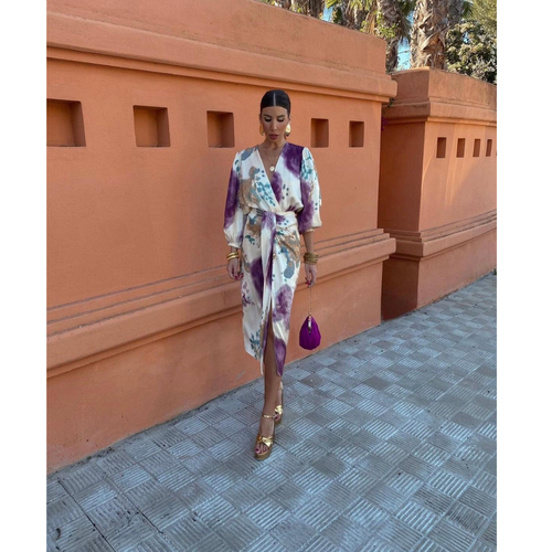 Levoire | Robe midi élégante à nouer pour femmes