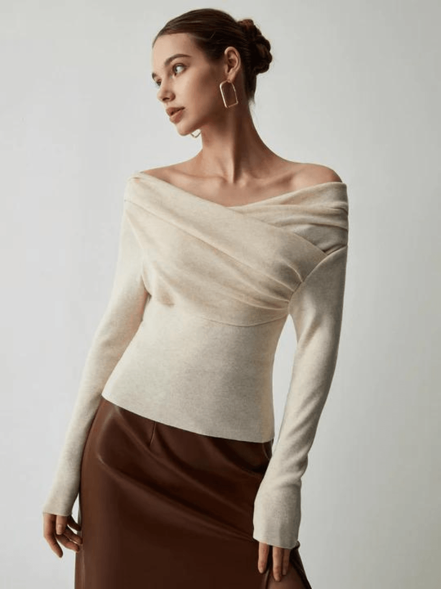 Levoire | Rento Manches Longues Slim Bretelles Pull en Laine