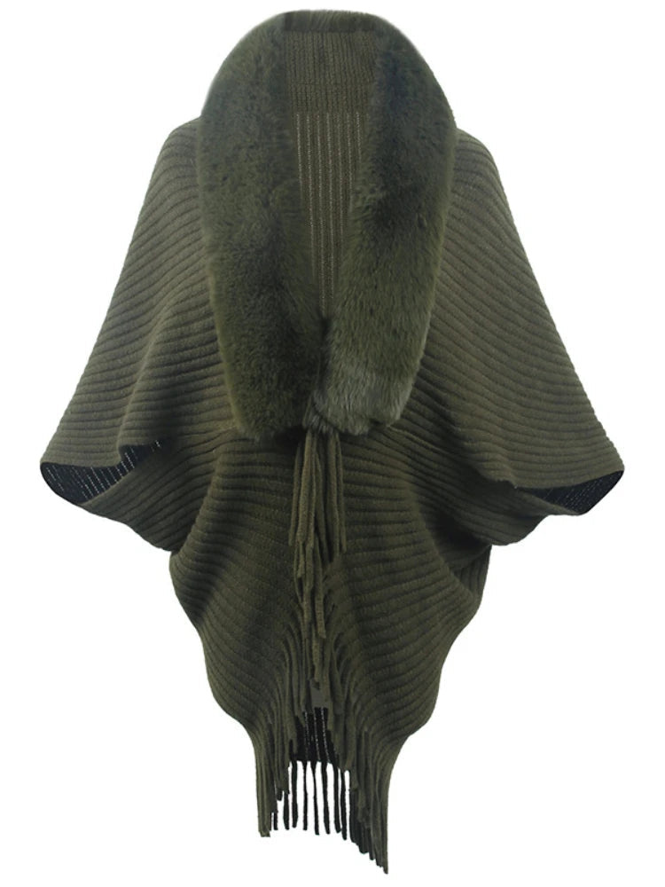 Levoire | Long Cardigan Femmes Style Classique Vert Taille unique