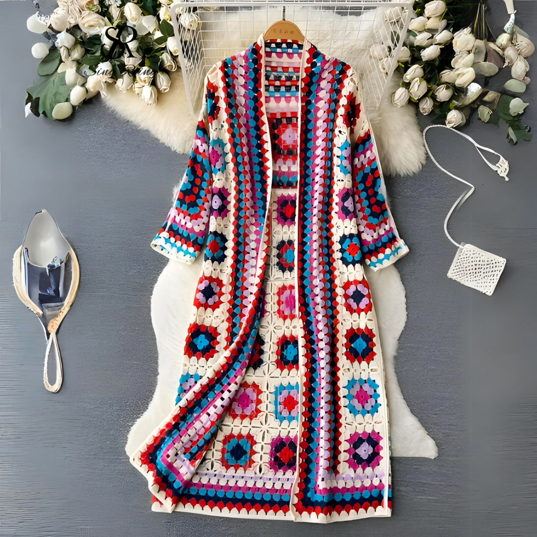 Levoire | Cardigan Long Coloré Une taille Rot
