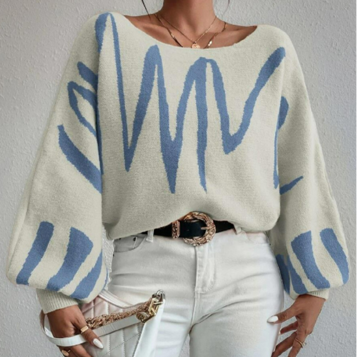 Levoire | Pull Avec Rayures Femmes Blanc