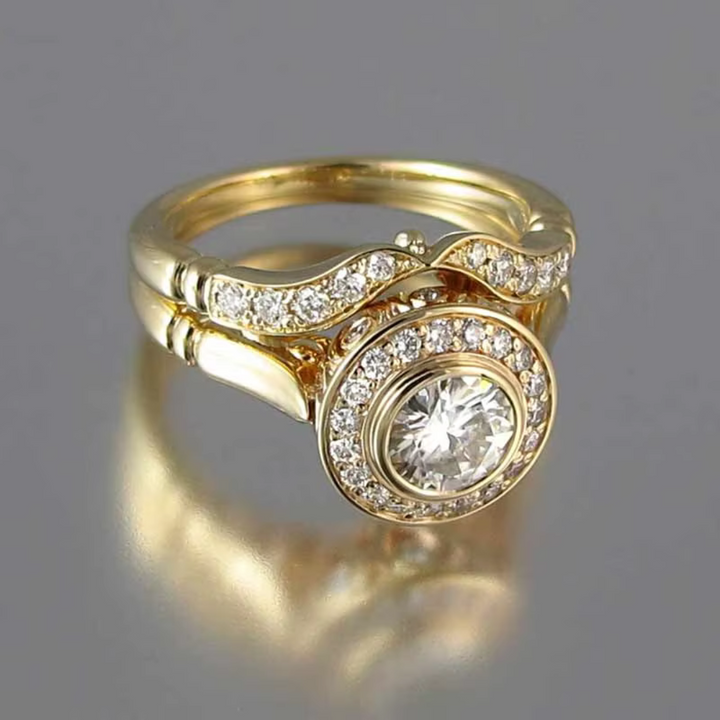 Levoire | Vintage Gold Et Zirkonia Paquet D'Anneau Or