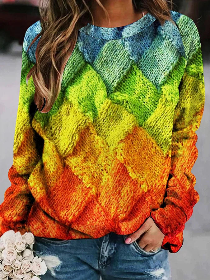 Levoire | Sweatshirt À Imprimé Coloré Vert
