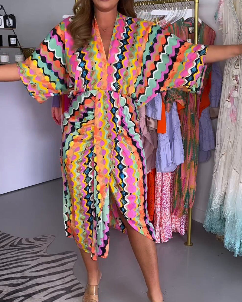 Levoire | Robe À Encolure En V Avec Manches Mi-Longues