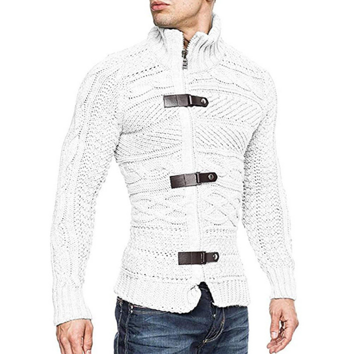 Levoire | Pull Ajusté Avec Des Boutons Blanc