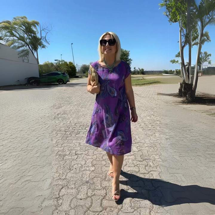 Levoire | Robe Midi Imprimée Lila