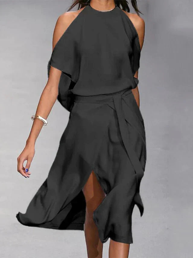 Levoire | Robe De Cocktail À Épaules Dénudées Noir