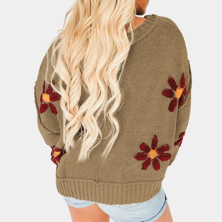 Levoire | Femmes Pulls Fleurs Élégants Pullover Pour Femmes