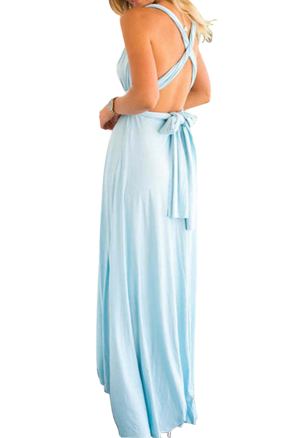 Levoire | Robe dos nu avec fente avant Robe de bal longue pas chère