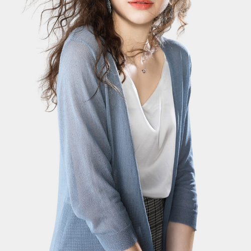 Levoire | Femme Gilet Long Élégant Et Léger Cardigan D'été Pour Femmes